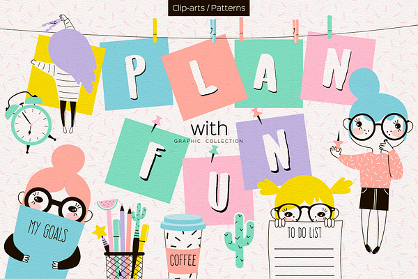 Plan with Fun, Planner Graphics set