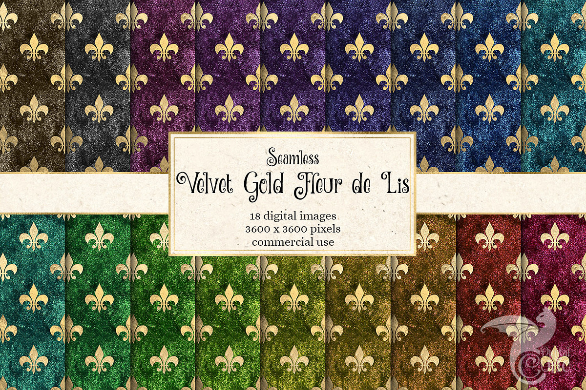 Velvet Gold Fleur de Lis Textures in Textures - product preview 8