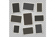 Retro photo frames templates
