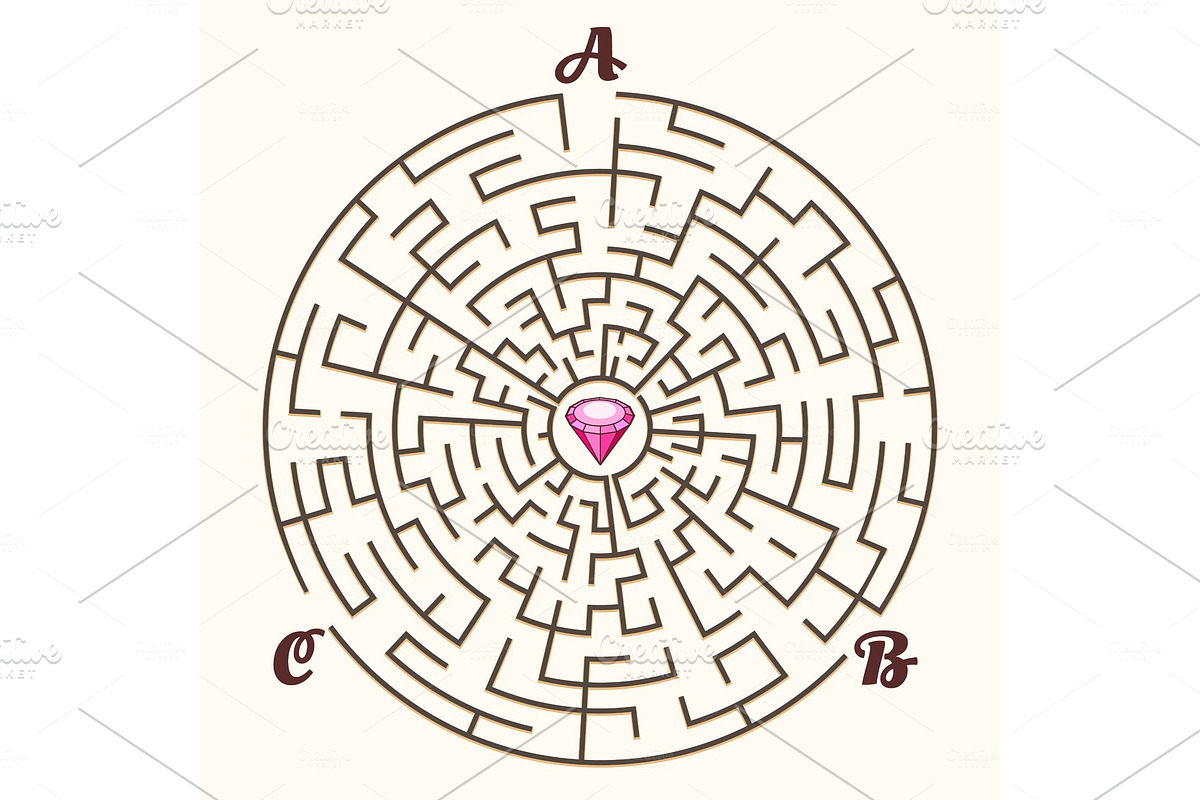 Maze labyrinth path game in Illustrations - product preview 8