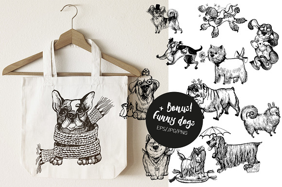 Dogs Calendar 2019 in Illustrations - product preview 1