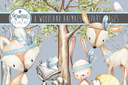 Boys Woodland Animals Clipart