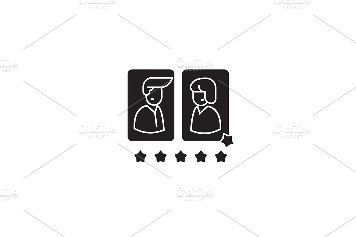 rating people black vector concept in Illustrations - product preview 8
