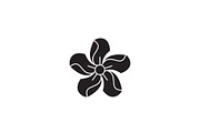 Oleander black vector concept icon