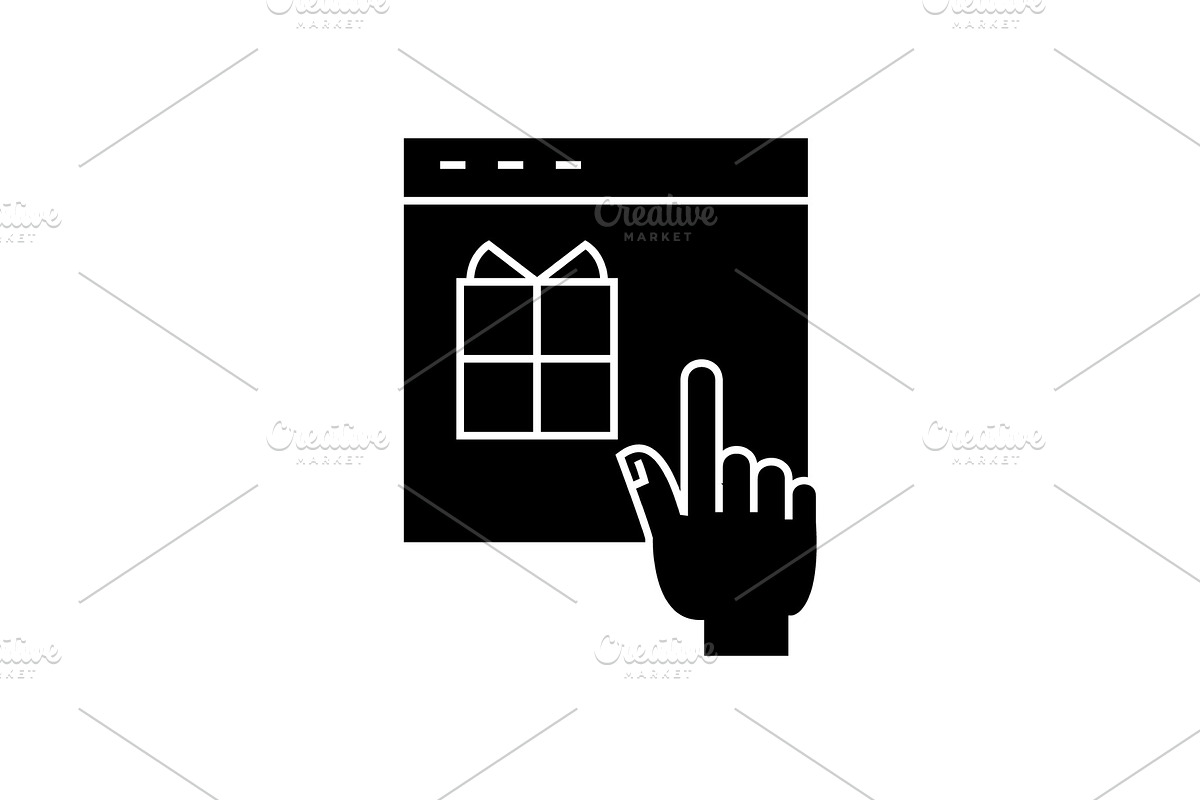 Online shopping black vector concept in Illustrations - product preview 8
