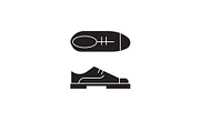 Oxford shoes black vector concept