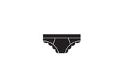 Panties black vector concept icon