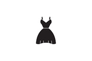 Pom dress black vector concept icon