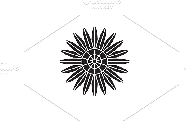 Protea black vector concept icon