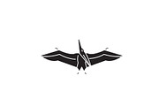 Pteranodon black vector concept icon