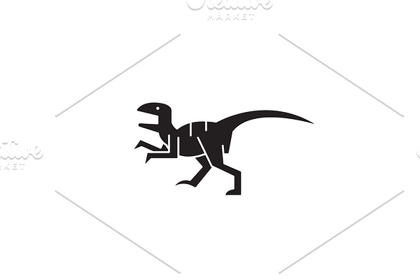 Raptor black vector concept icon