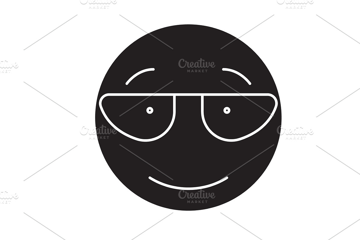 Scientist emoji black vector concept in Illustrations - product preview 8