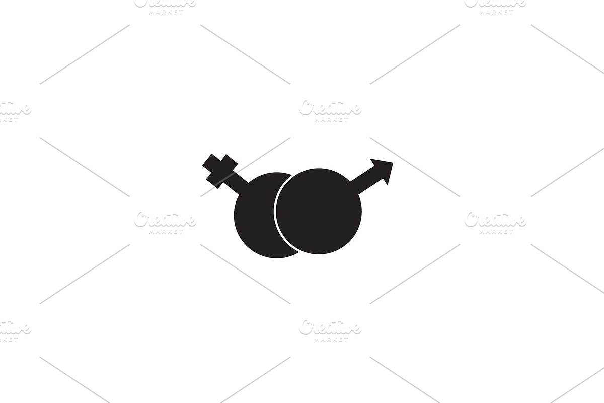Sexual intercourse black vector in Objects - product preview 8