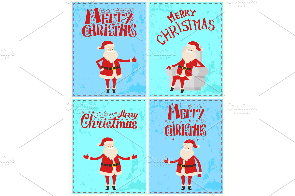 Merry Christmas Santa Claus Postcard in Objects - product preview 8