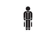 Shopping man with bags black vector