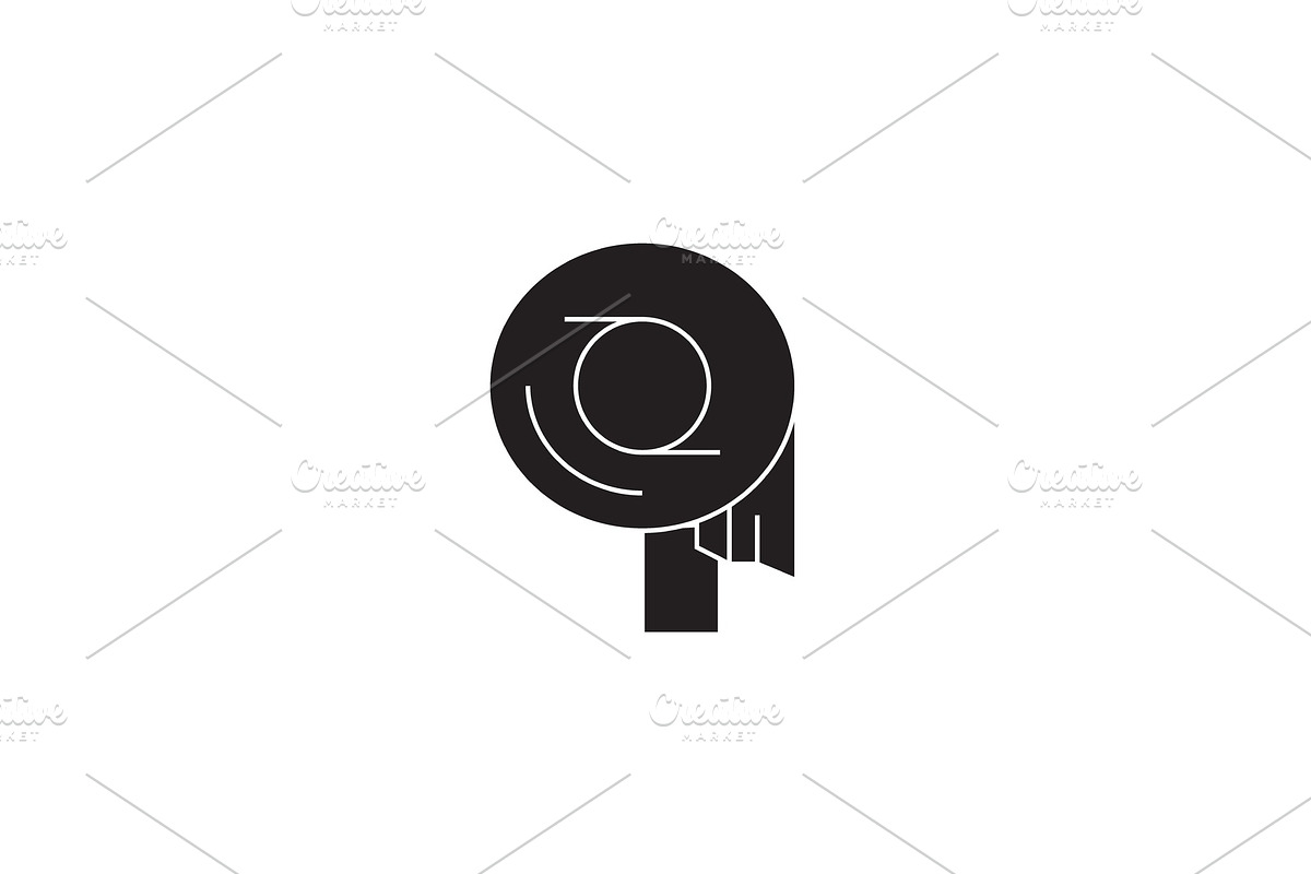 Silk scarf black vector concept icon in Illustrations - product preview 8