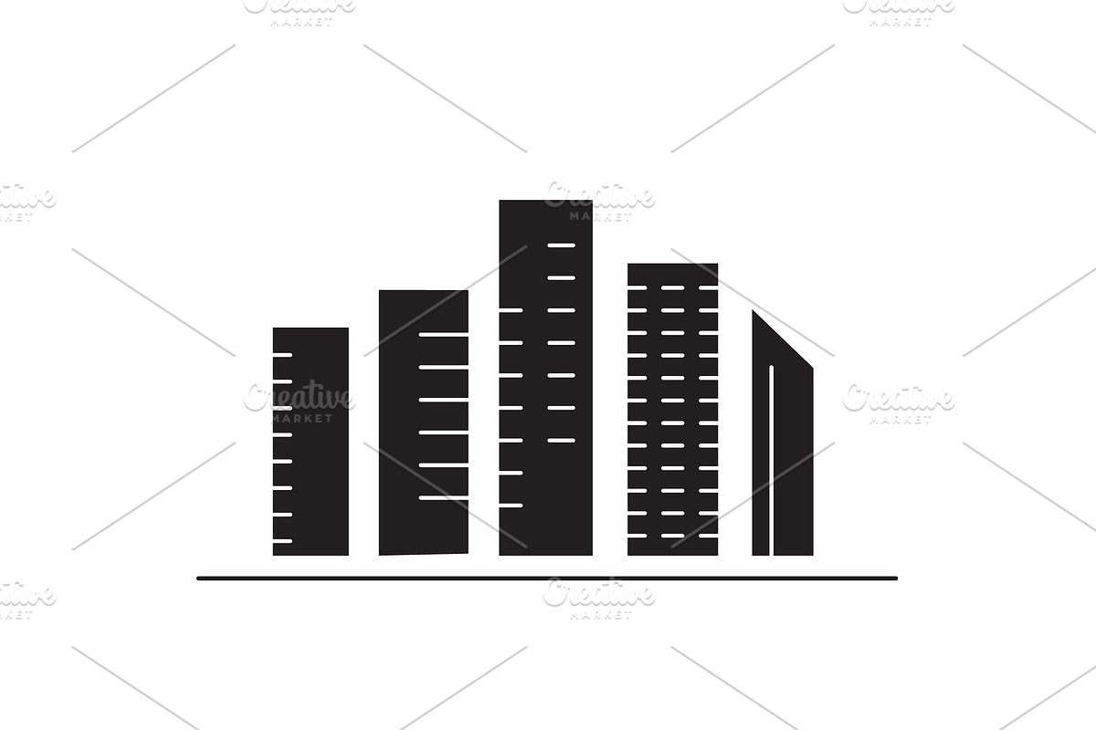 Skyscrapers black vector concept in Illustrations - product preview 8