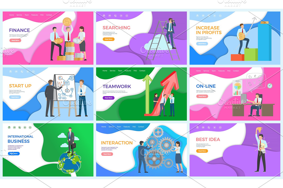 International Business and Teamwork in Illustrations - product preview 8