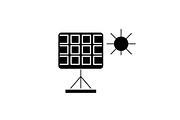 Solar panel black vector concept