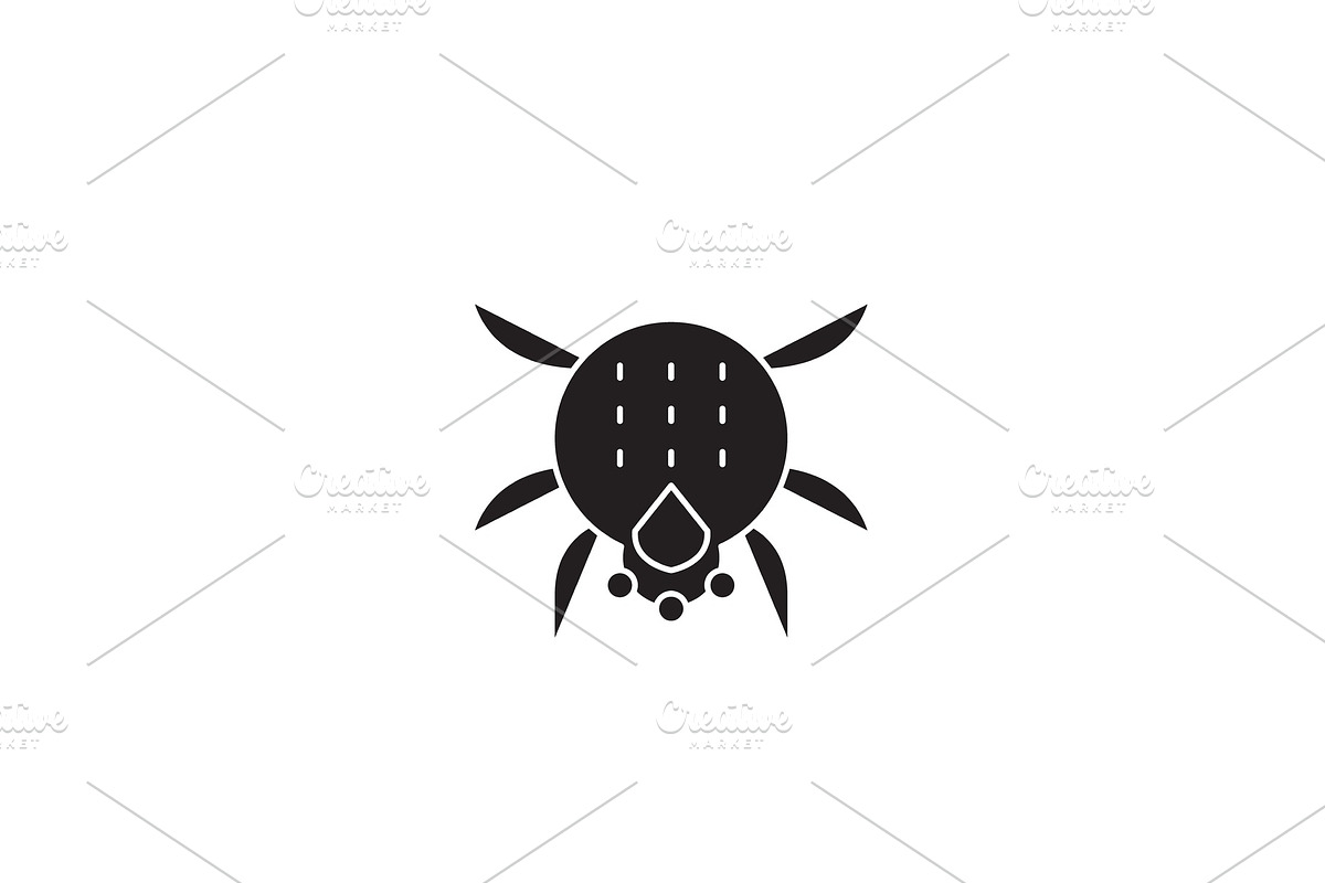 Spider black vector concept icon in Illustrations - product preview 8