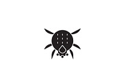 Spider black vector concept icon