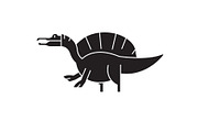 Spinosaurus black vector concept