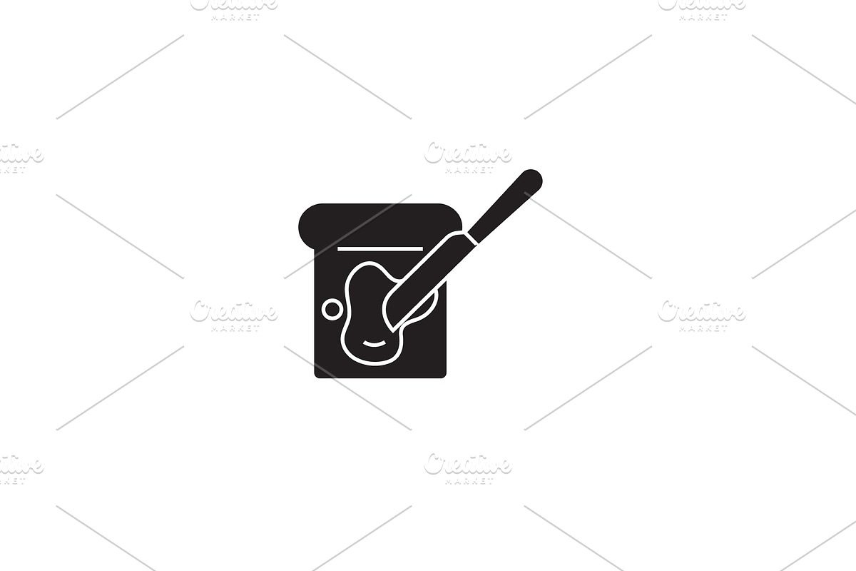 Spread butter black vector concept in Illustrations - product preview 8