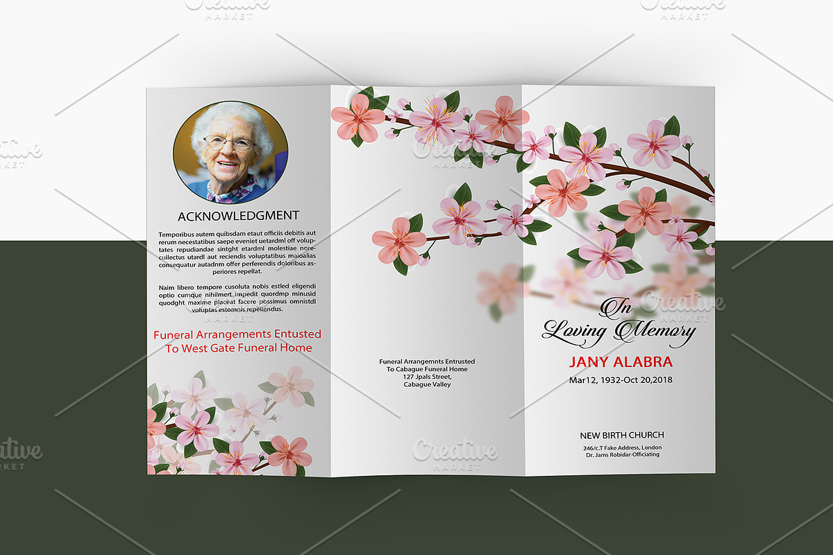 Funeral Program Template - V850 in Brochure Templates - product preview 8