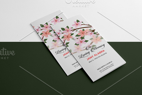Funeral Program Template - V850 in Brochure Templates - product preview 1
