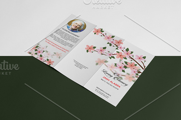 Funeral Program Template - V850 in Brochure Templates - product preview 3