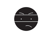 Spy emoji black vector concept icon