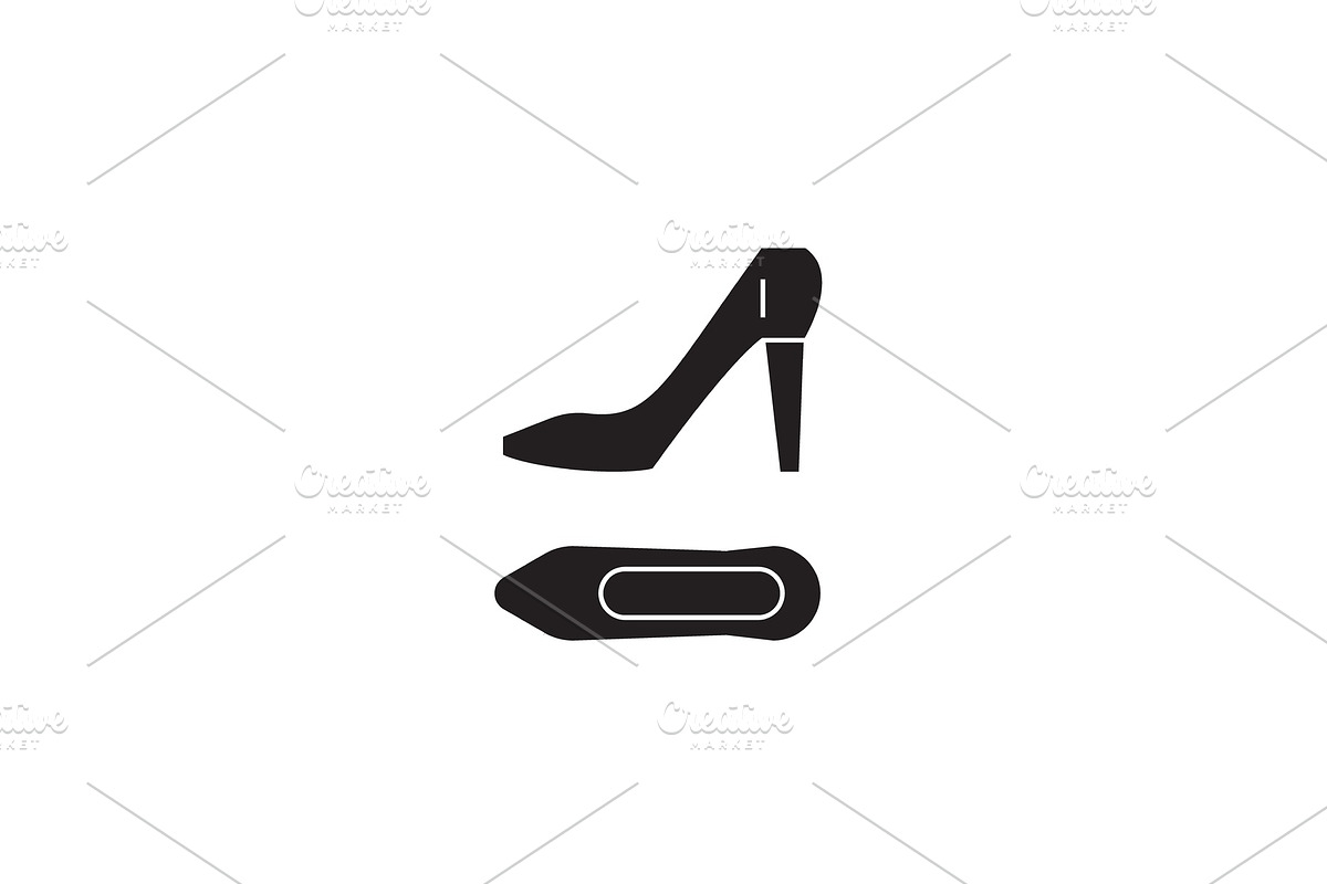 Stilettos black vector concept icon in Illustrations - product preview 8