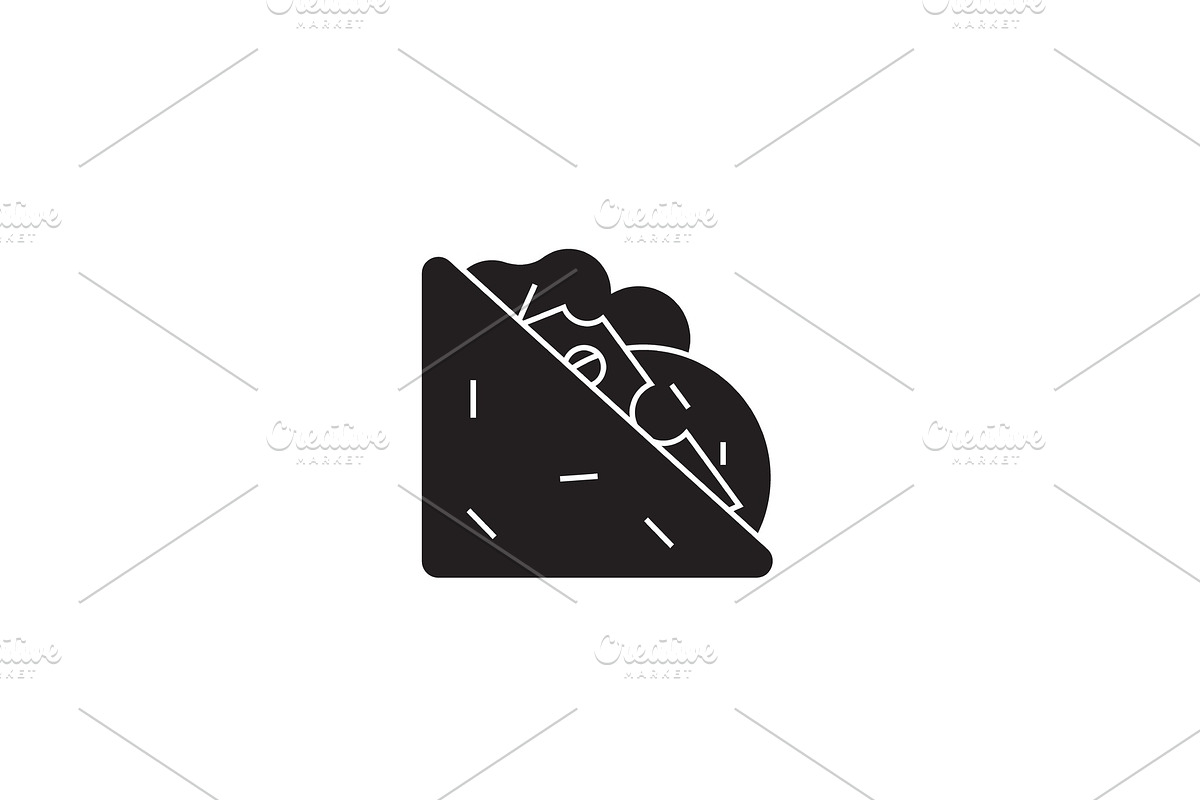 Tasty sandich black vector concept in Illustrations - product preview 8