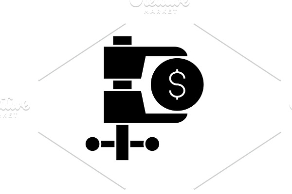 Tax reduction black vector concept