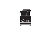 Toaster black vector concept icon