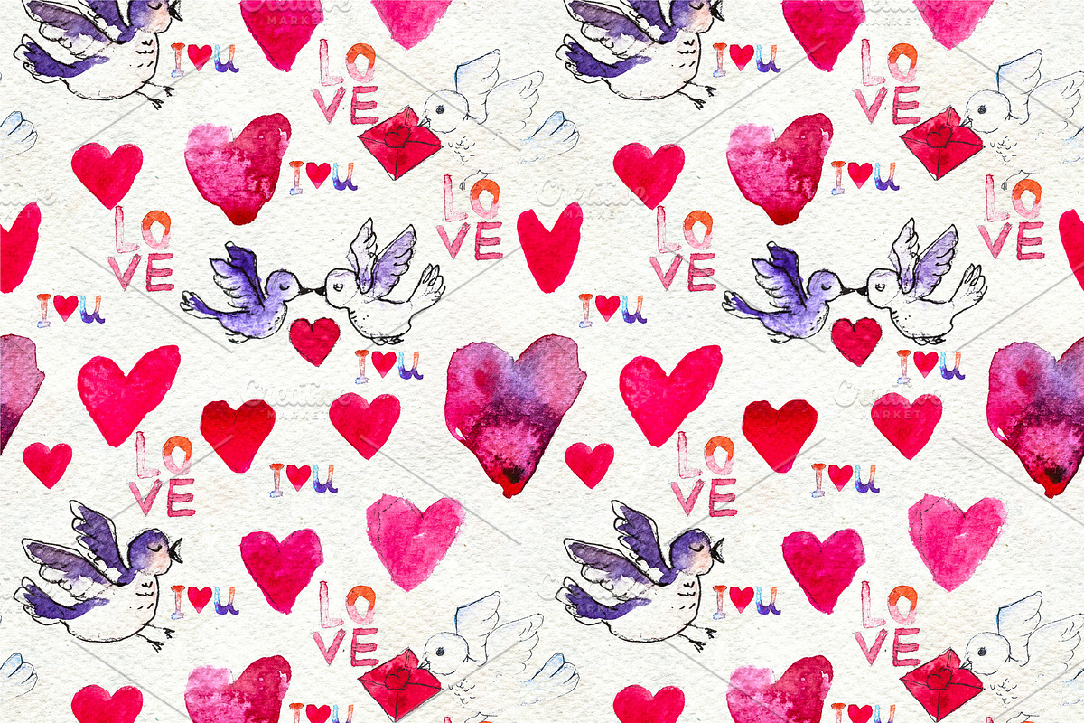 Happy Valentines Day. Seamless in Patterns - product preview 8