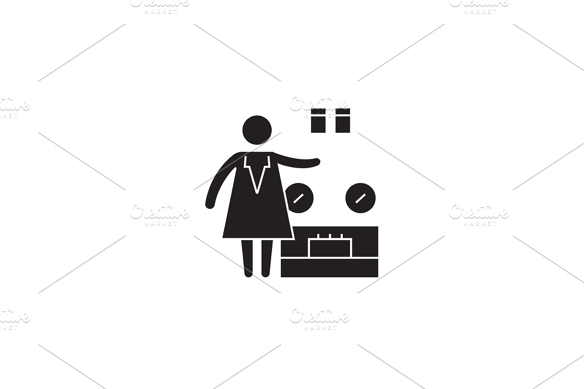 Weighing goods black vector concept in Illustrations - product preview 8