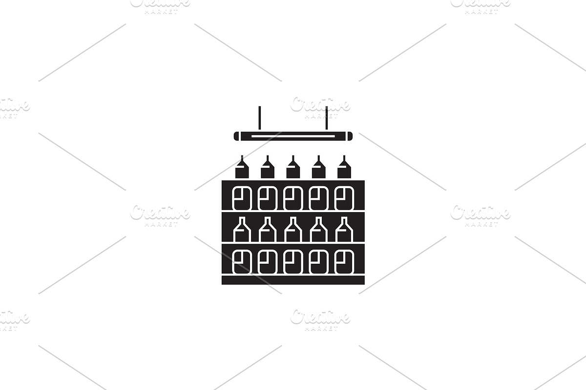 Wine cellar black vector concept in Illustrations - product preview 8