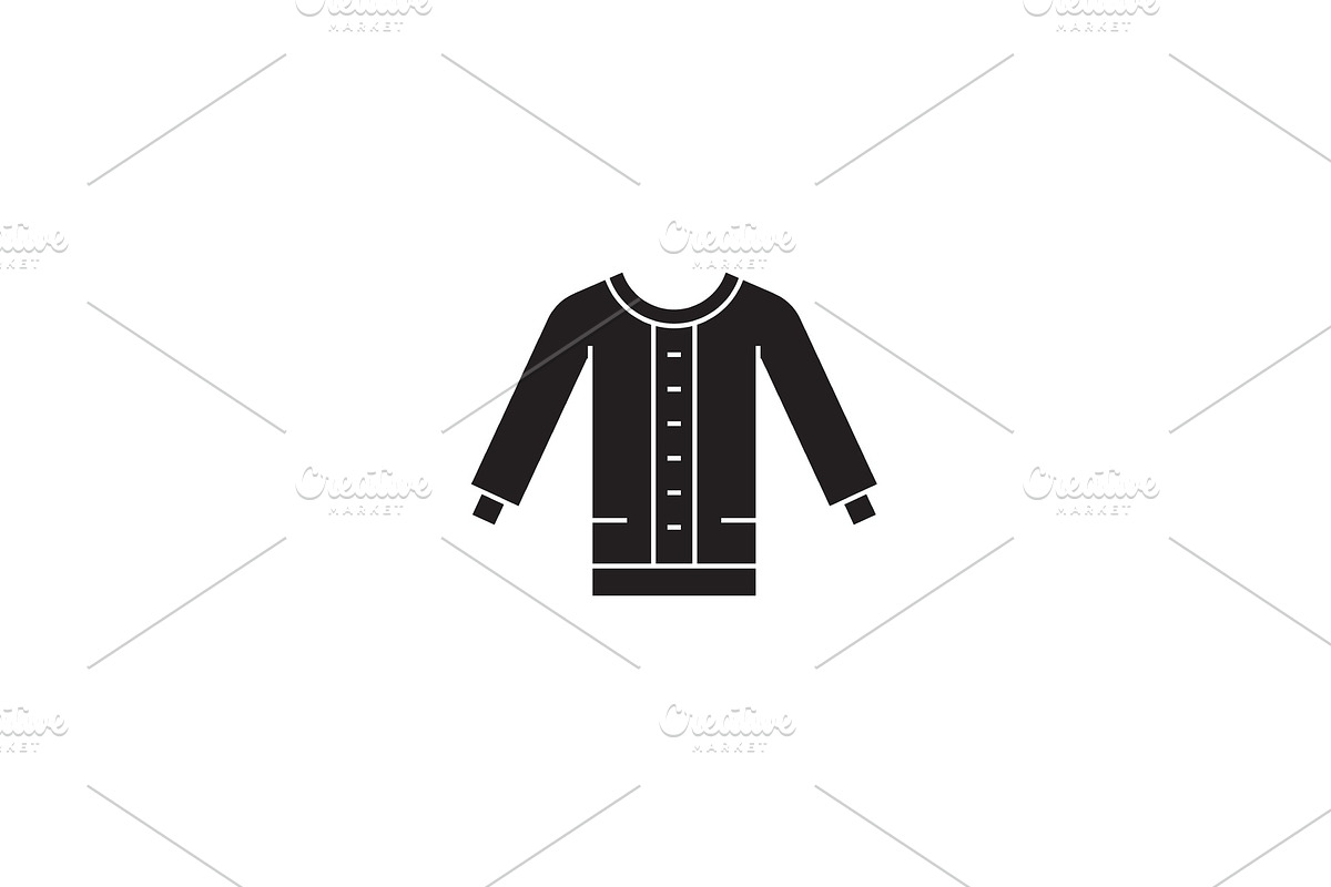 Women sweater black vector concept in Illustrations - product preview 8