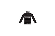 Wool sweater black vector concept