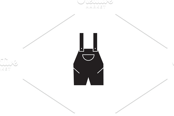 Work overall black vector concept