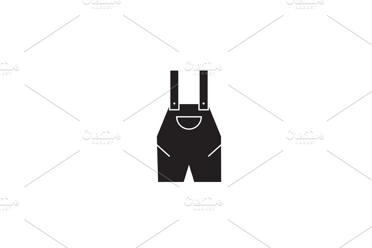 Work overall black vector concept in Illustrations - product preview 8