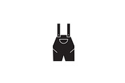 Work overall black vector concept