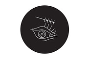 Eye makeup black vector concept icon