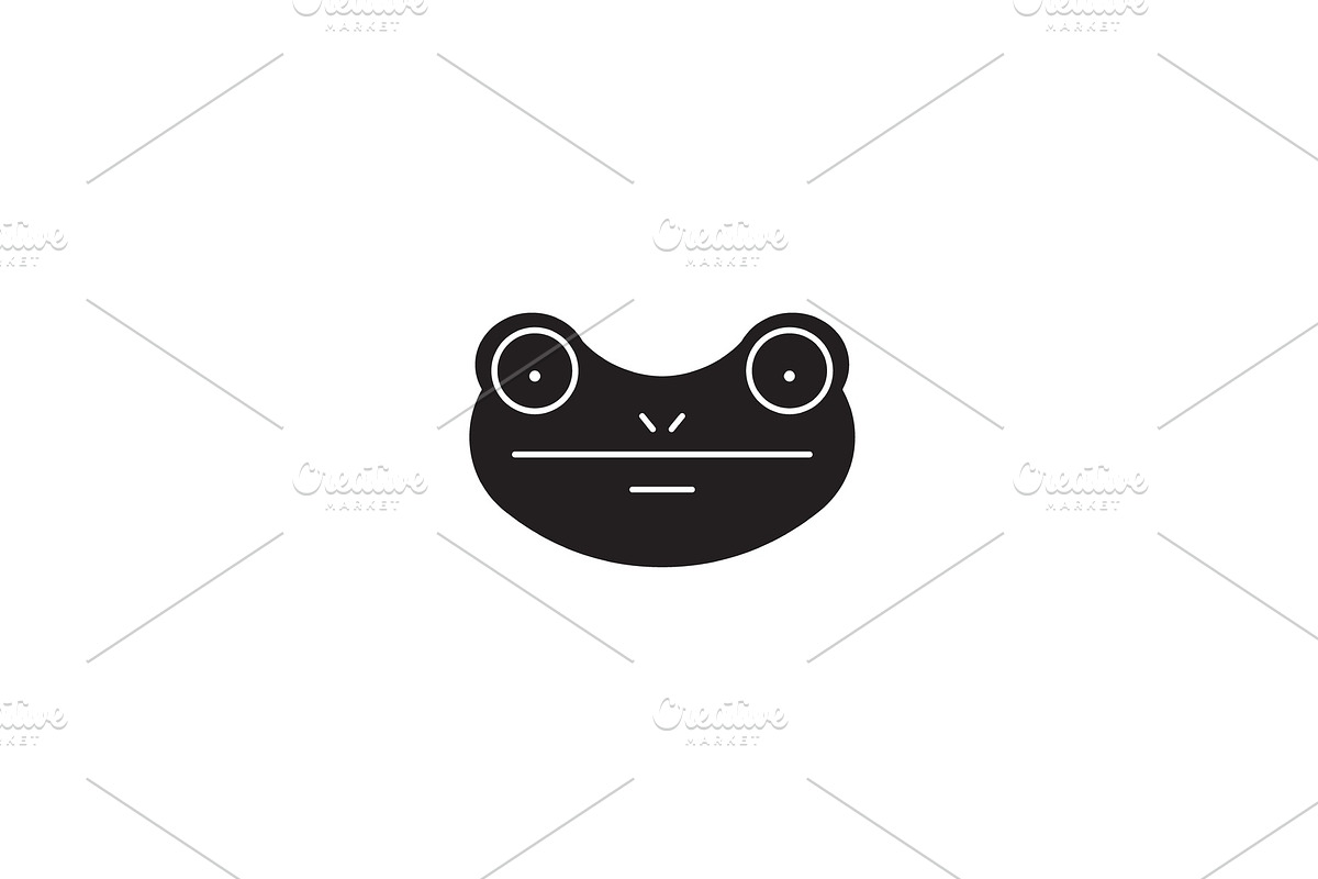 Frog black vector concept icon. Frog in Illustrations - product preview 8