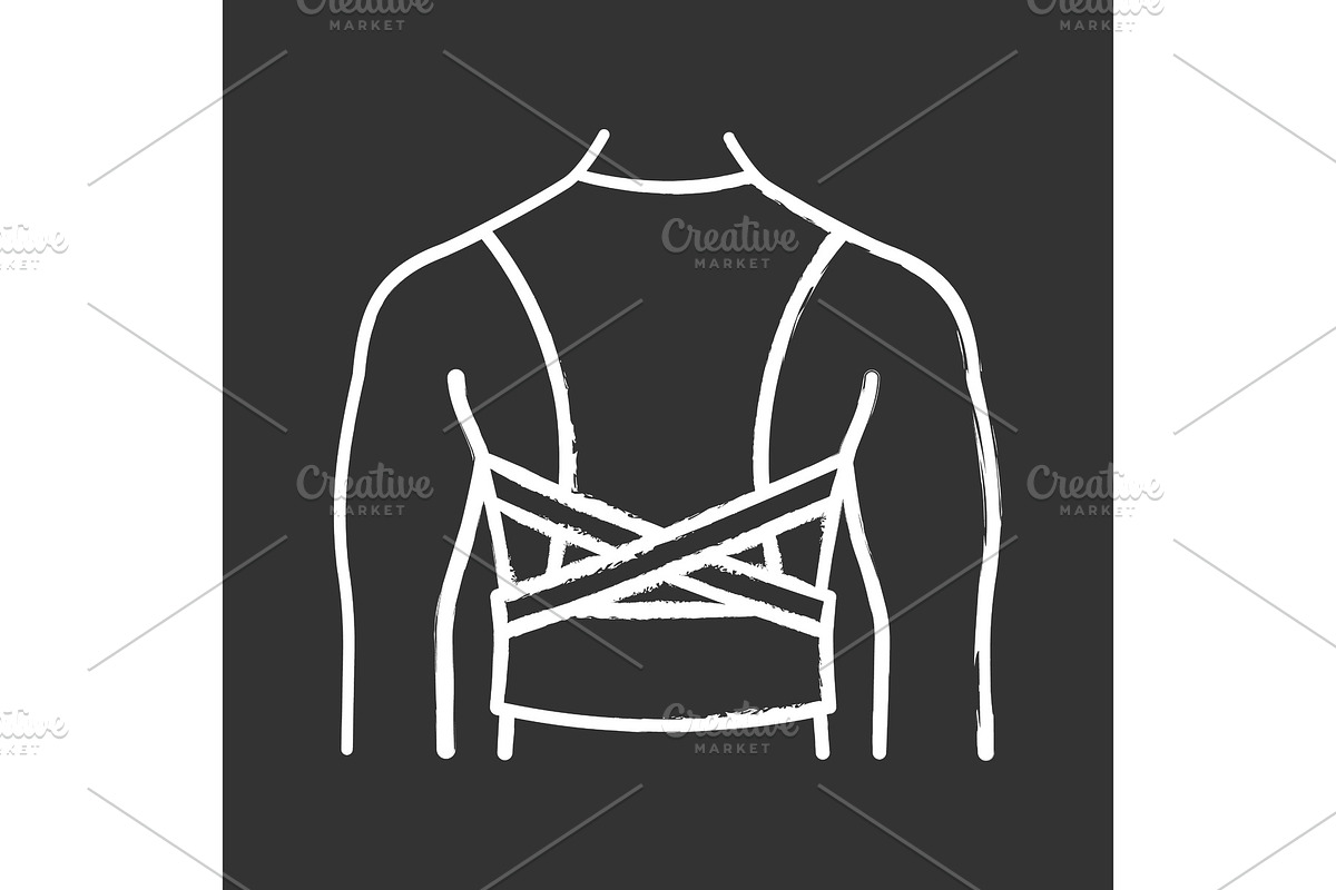 Posture corrector chalk icon in Icons - product preview 8