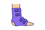 Foot ankle brace color icon