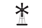 Garden windmill black vector concept