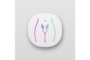 Menstrual cramps and pain app icon