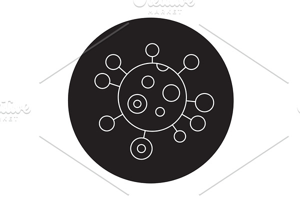 Genotype black vector concept icon